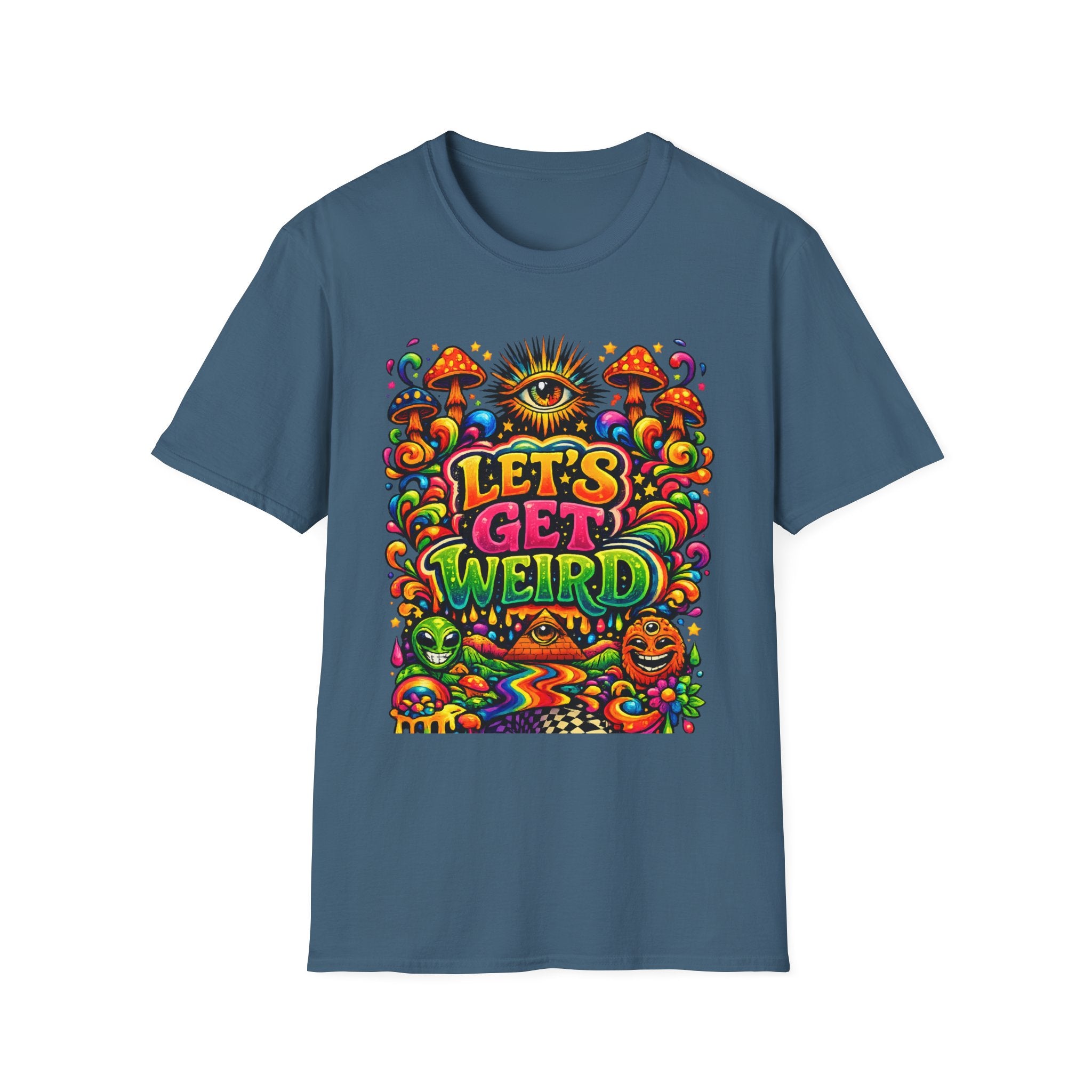 Psychedelic "Let's Get Weird" T-Shirt