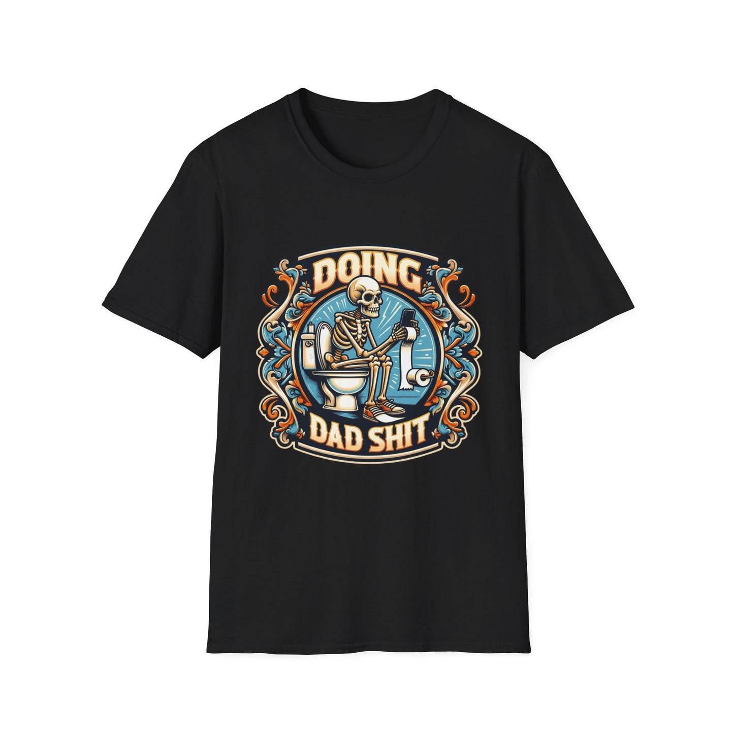 T-Shirt — "Doing Dad Shit" Skeleton Vintage Dad Humor Tee