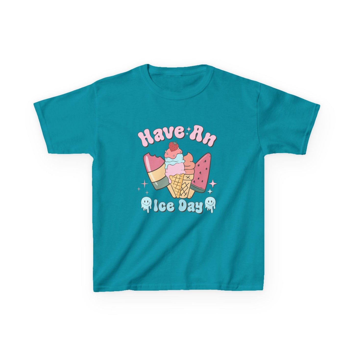 Kids Ice Cream Tee - "Have An Ice Day" Cute Summer Graphic Shirt