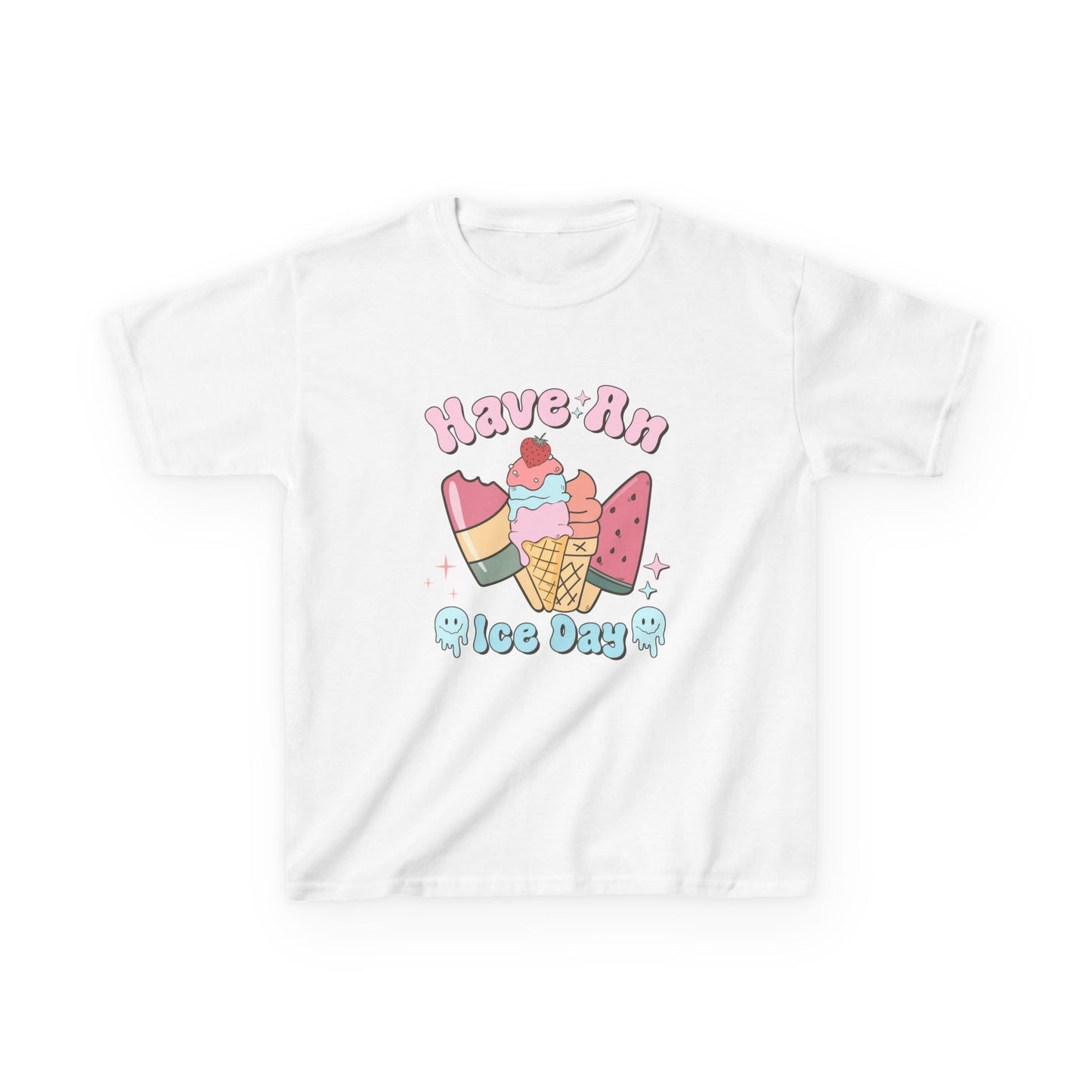 Kids Ice Cream Tee - "Have An Ice Day" Cute Summer Graphic Shirt