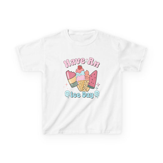 Kids Ice Cream Tee - "Have An Ice Day" Cute Summer Graphic Shirt
