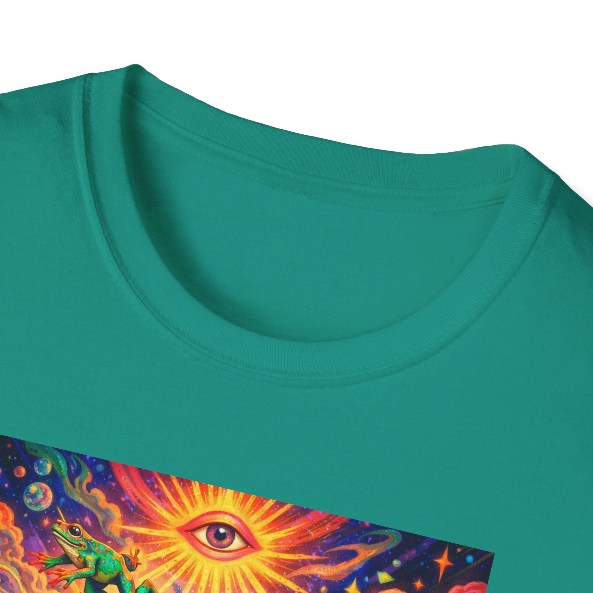 Psychedelic Brain Frog T-Shirt — Trippy Rainbow Mindscape Art