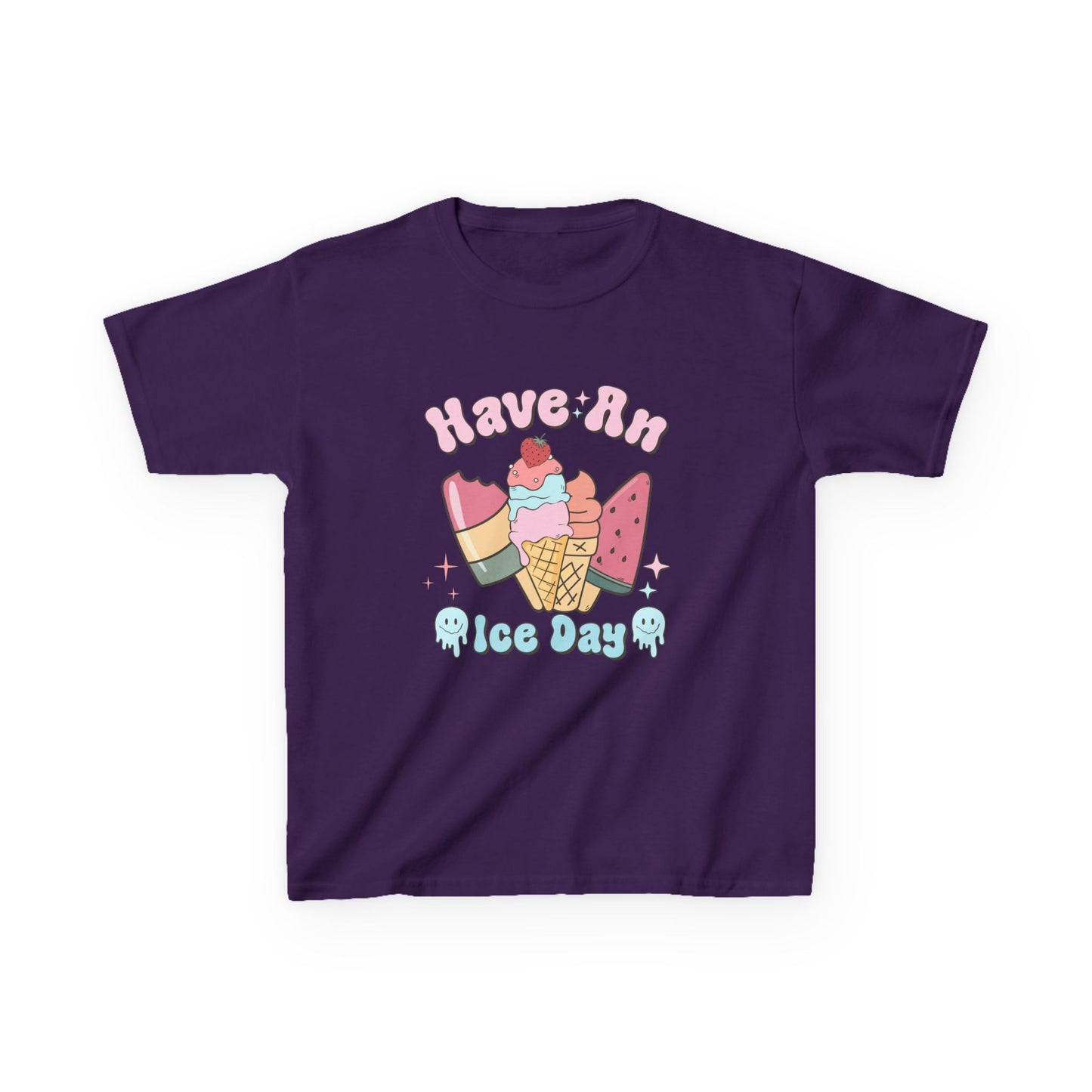 Kids Ice Cream Tee - "Have An Ice Day" Cute Summer Graphic Shirt