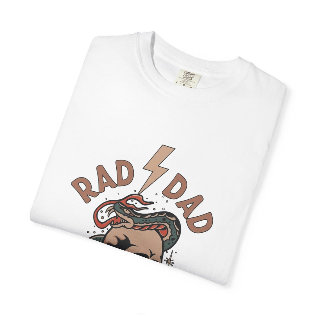 Rad Dad Society T-Shirt — Retro Skull & Snake Graphic Tee for Fathers