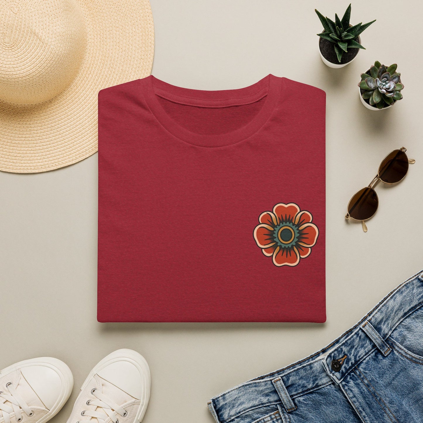 Vintage Snake & Floral Tattoo T-Shirt