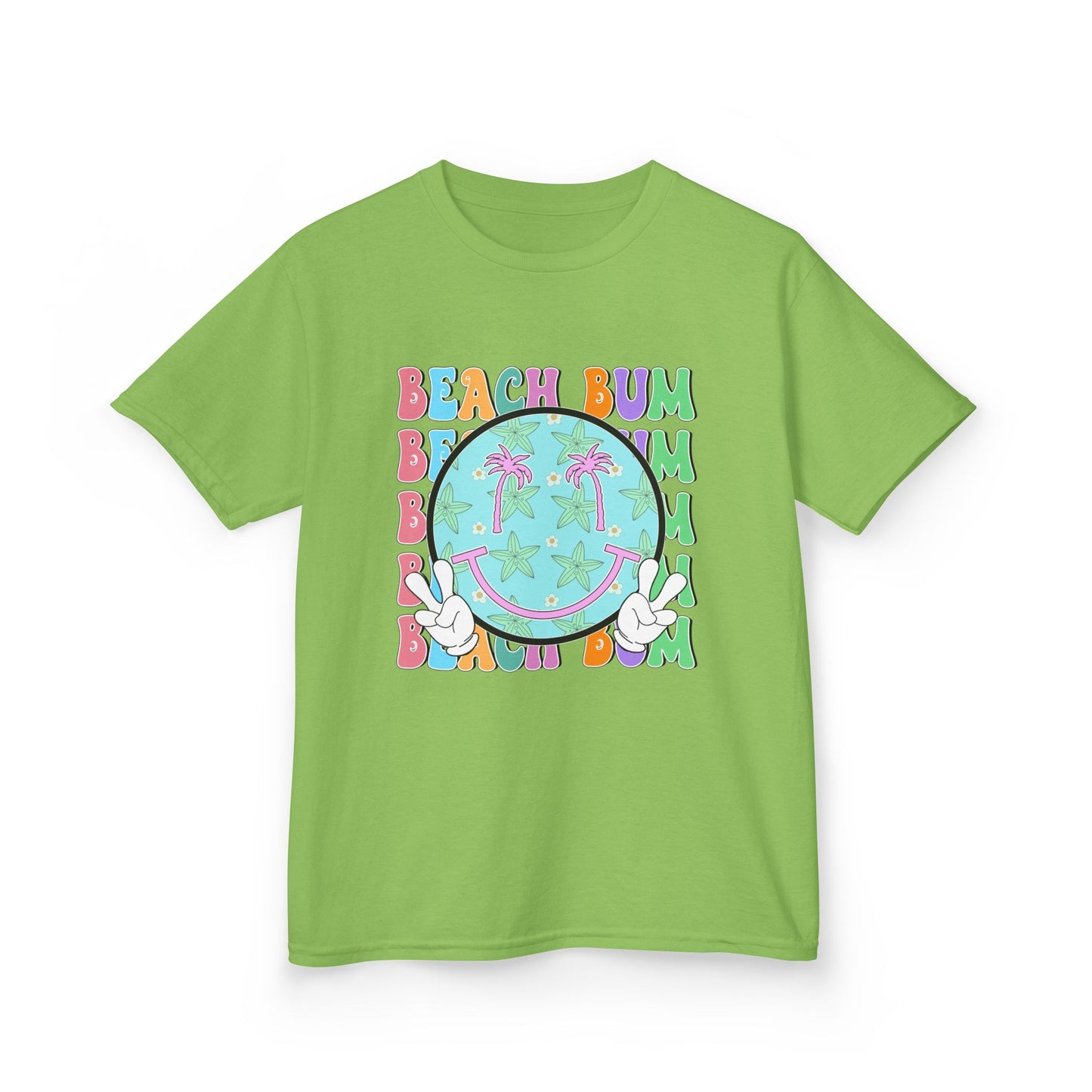 Kids T-Shirt – "Beach Bum" Retro Smiley Tee