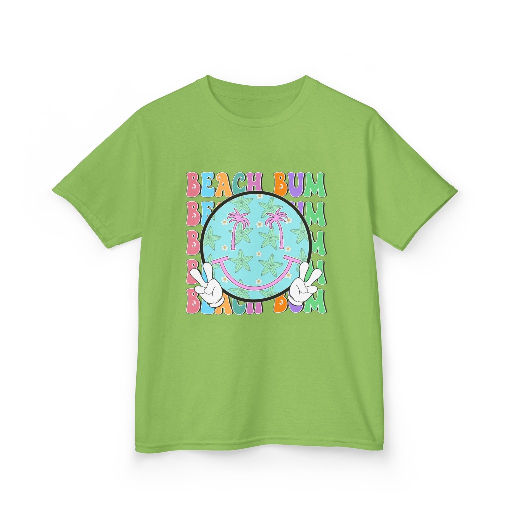 Kids T-Shirt – "Beach Bum" Retro Smiley Tee