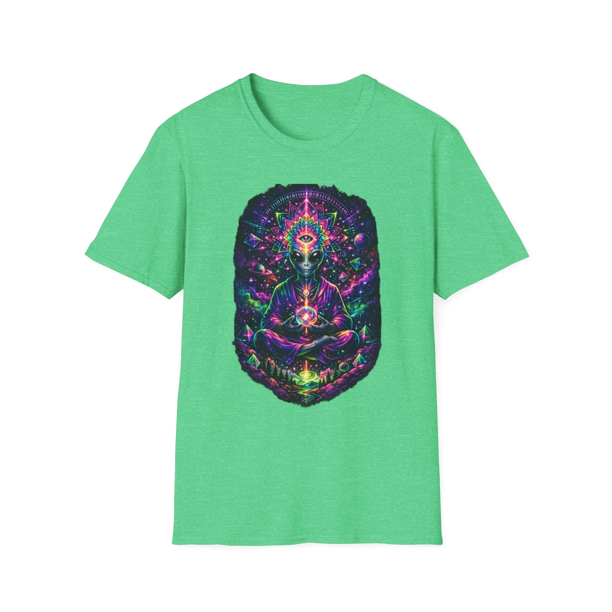 Psychedelic Third Eye Alien T-Shirt — Cosmic Meditation Graphic Tee