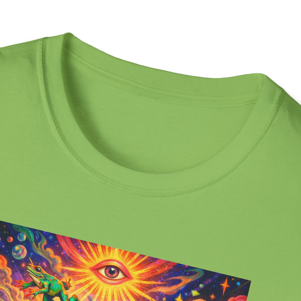 Psychedelic Brain Frog T-Shirt — Trippy Rainbow Mindscape Art