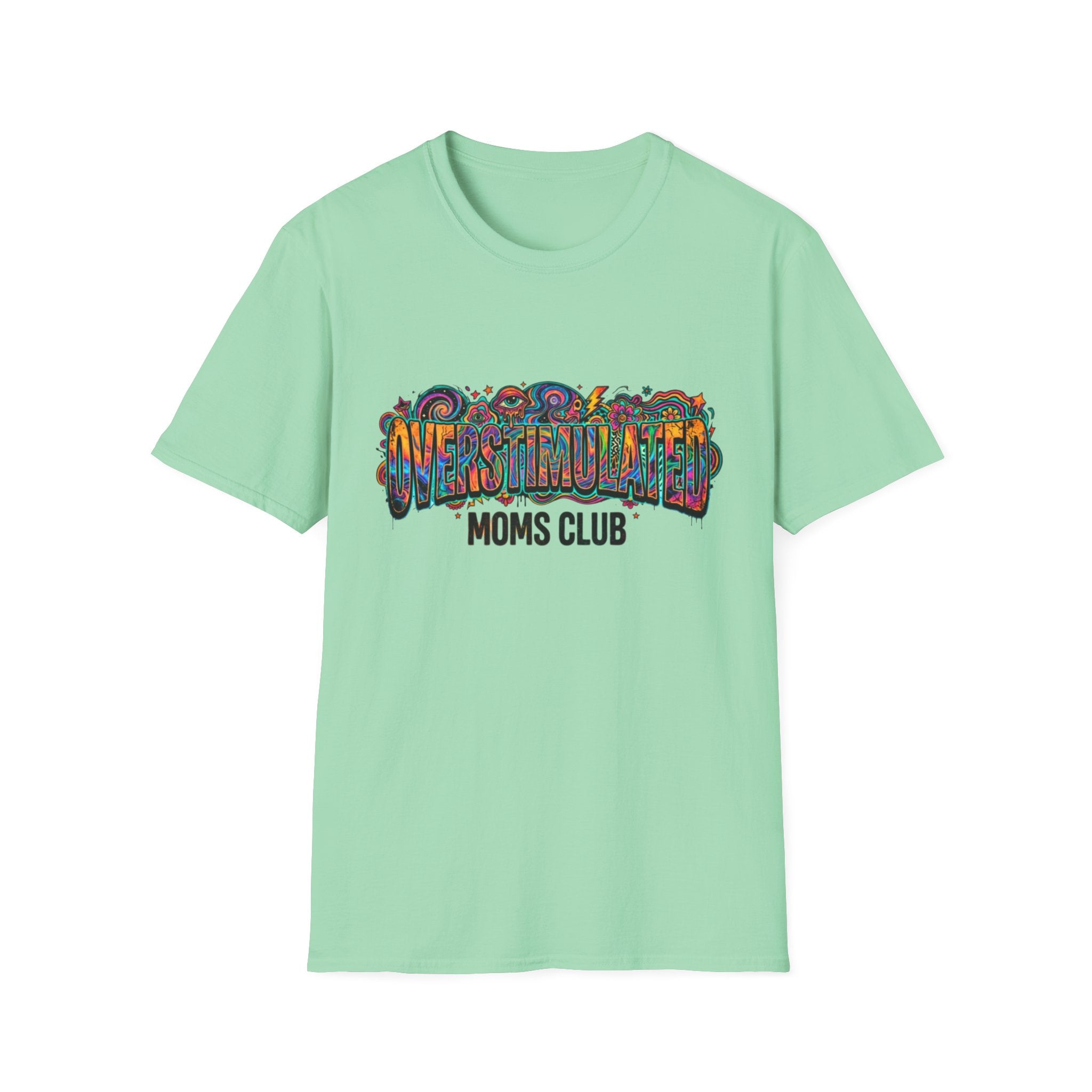 Trippy Overstimulated Moms Club T-Shirt