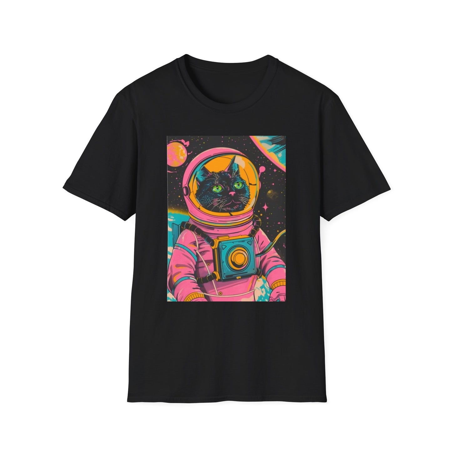 Retro Astronaut Cat T-Shirt