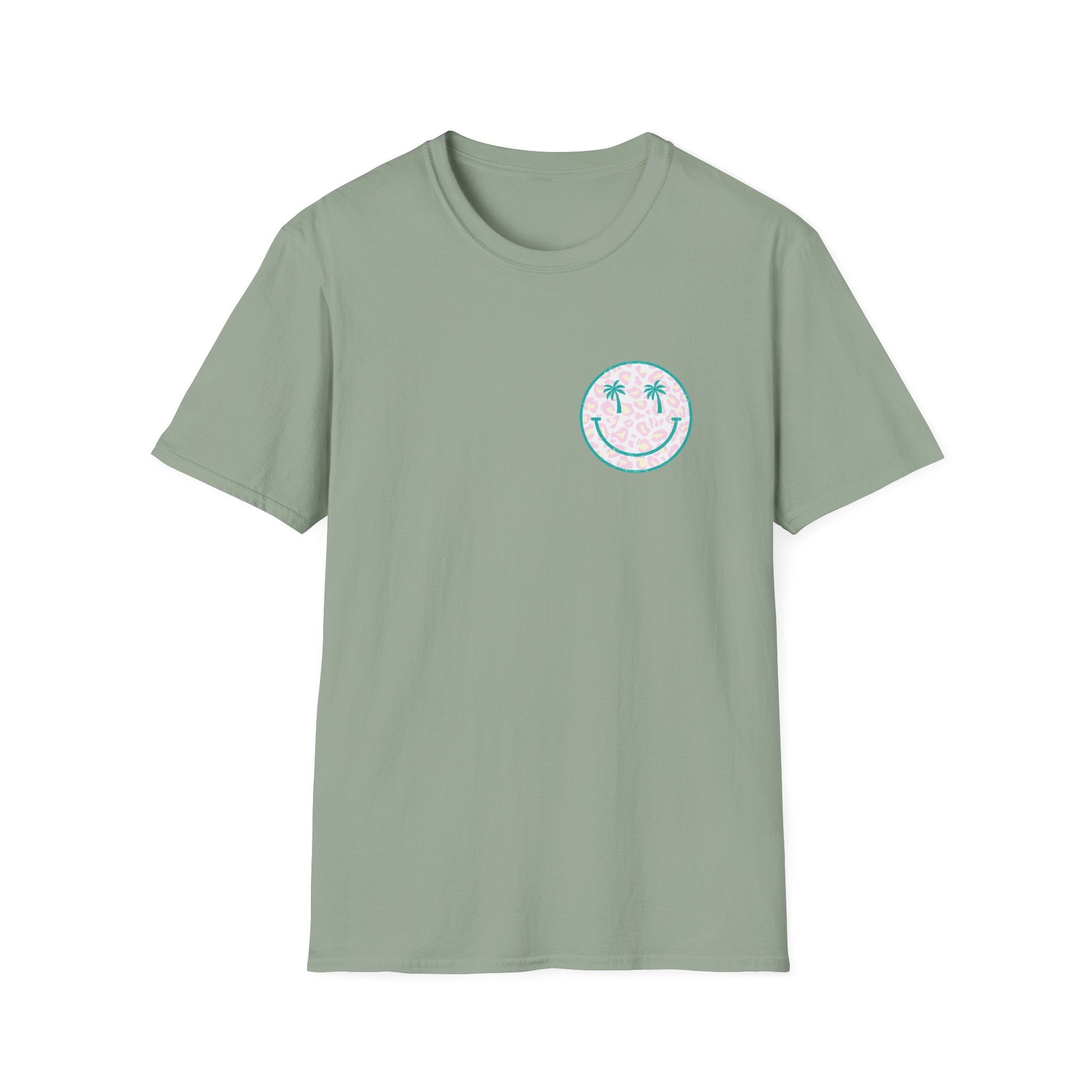 Smiley Floral Checkerboard T-Shirt