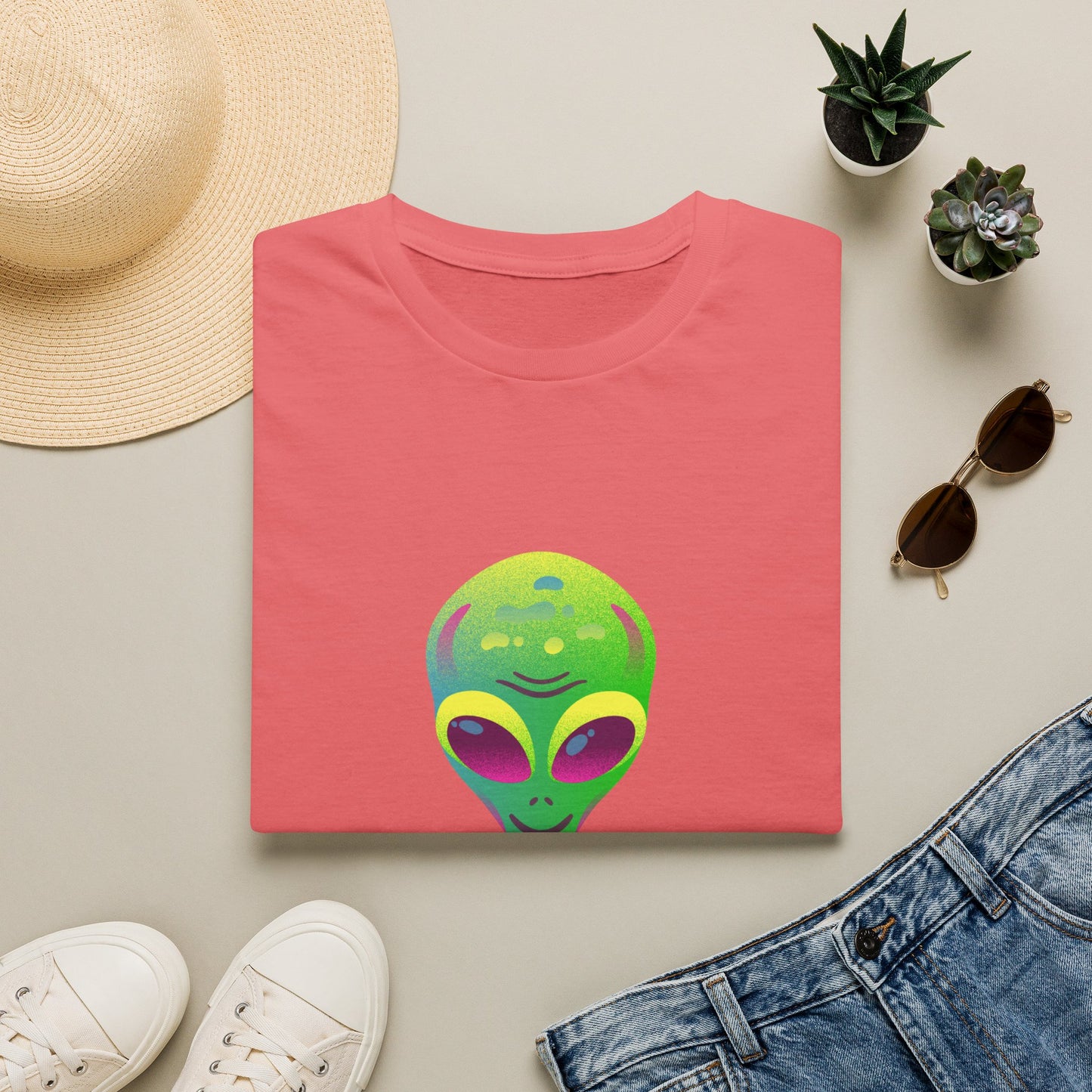 Alien "Be Different" T-Shirt — Colorful Retro UFO Graphic Tee