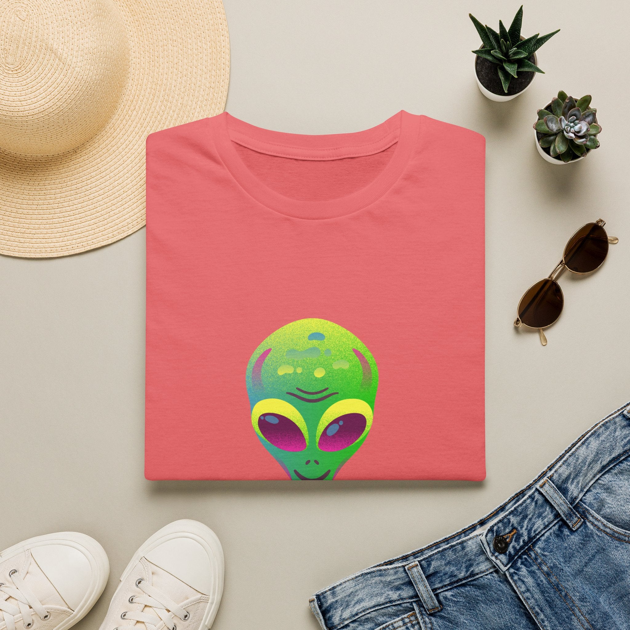 Alien "Be Different" T-Shirt — Colorful Retro UFO Graphic Tee