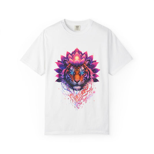 Tiger Lotus T-Shirt — Vibrant Mandala Tiger Graphic Tee