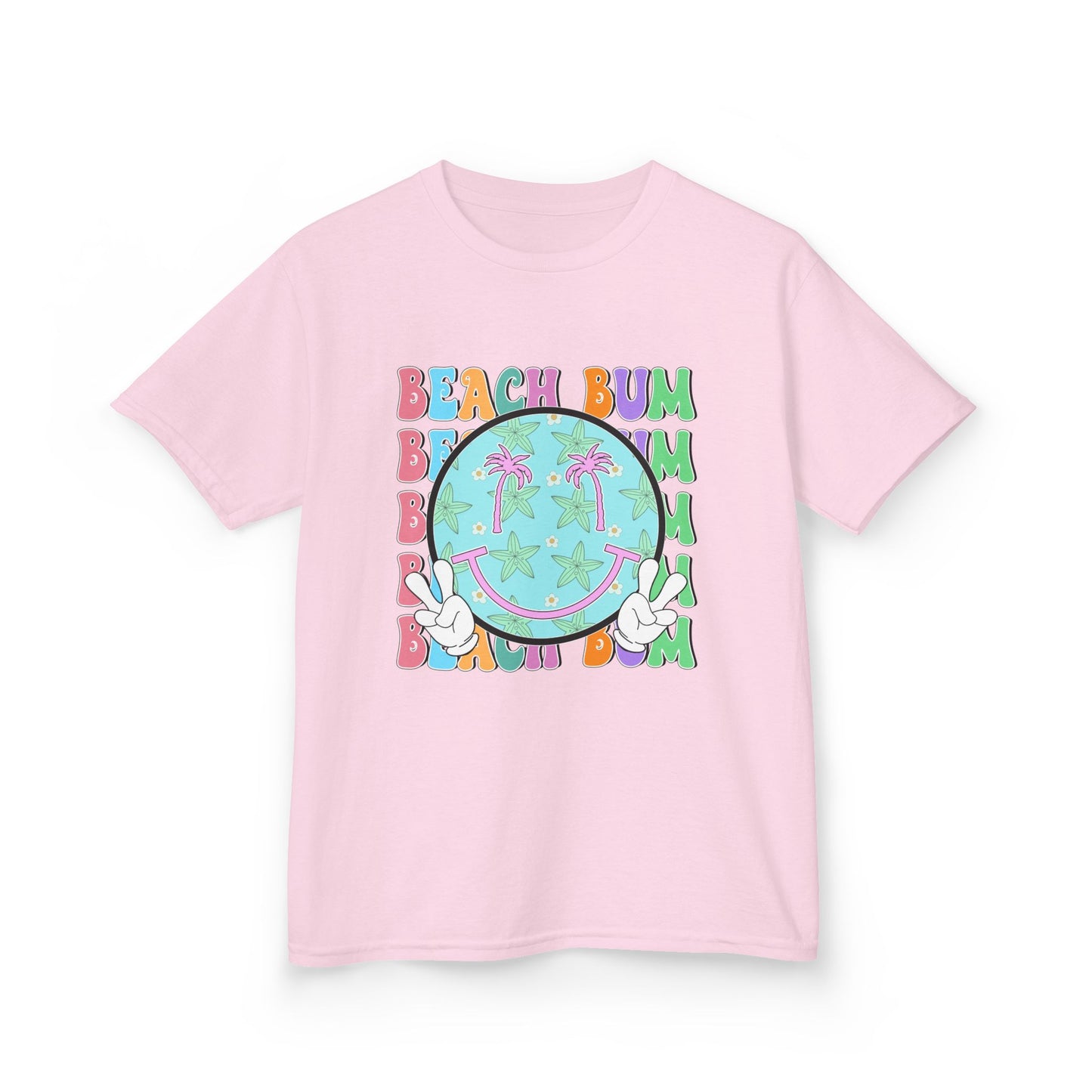 Kids T-Shirt – "Beach Bum" Retro Smiley Tee