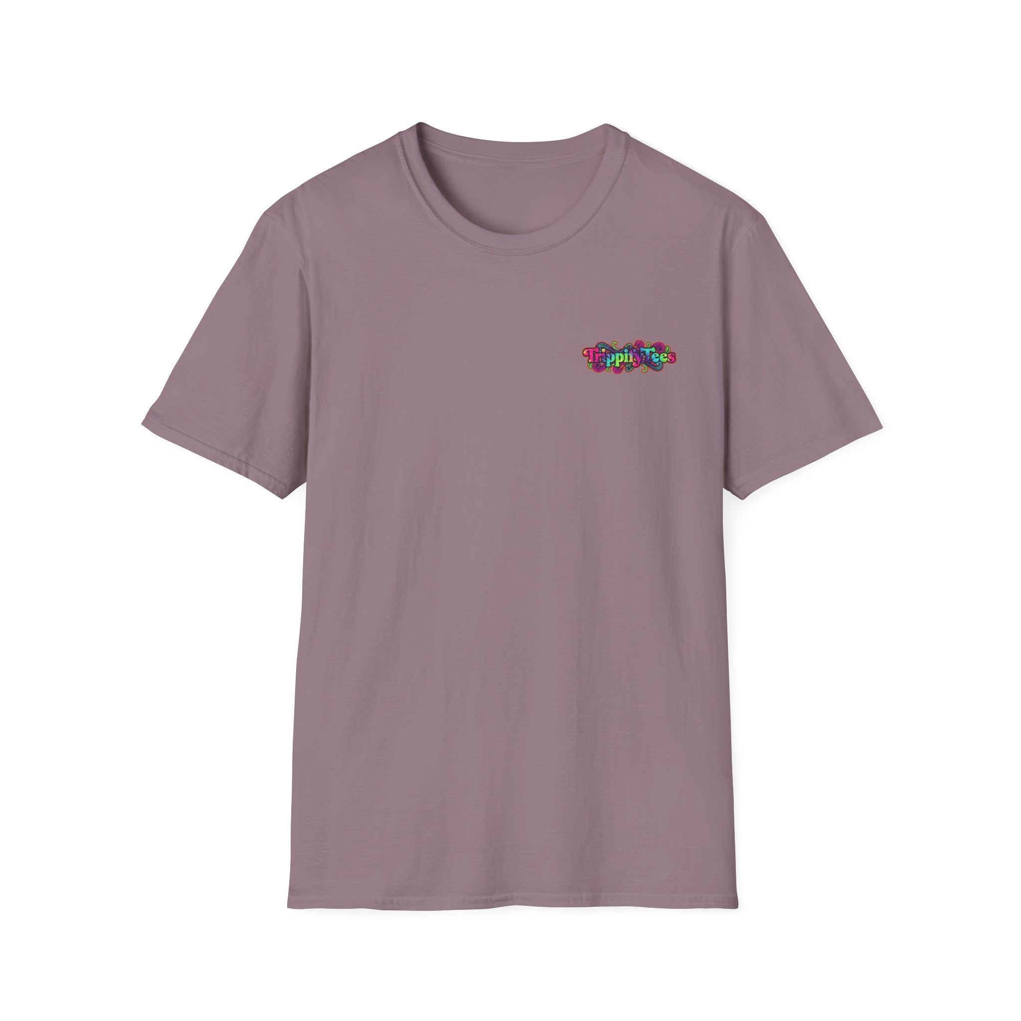 Tie Dye Cat Graphic T-Shirt — Colorful Mini Logo Tee
