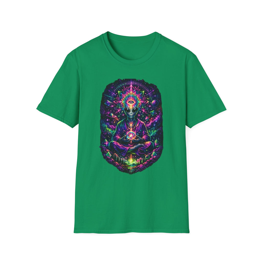 Psychedelic Third Eye Alien T-Shirt — Cosmic Meditation Graphic Tee