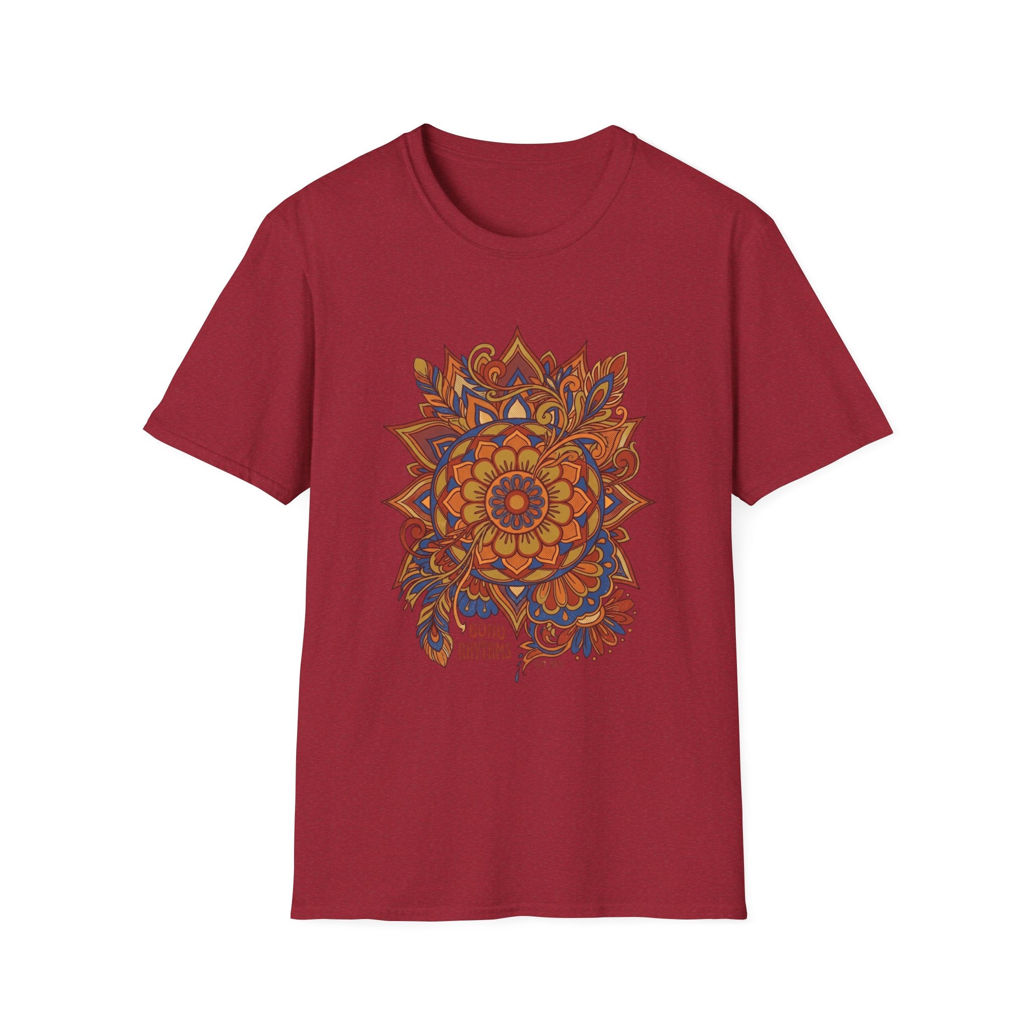 Boho Mandala T-Shirt — Floral Sunburst Graphic